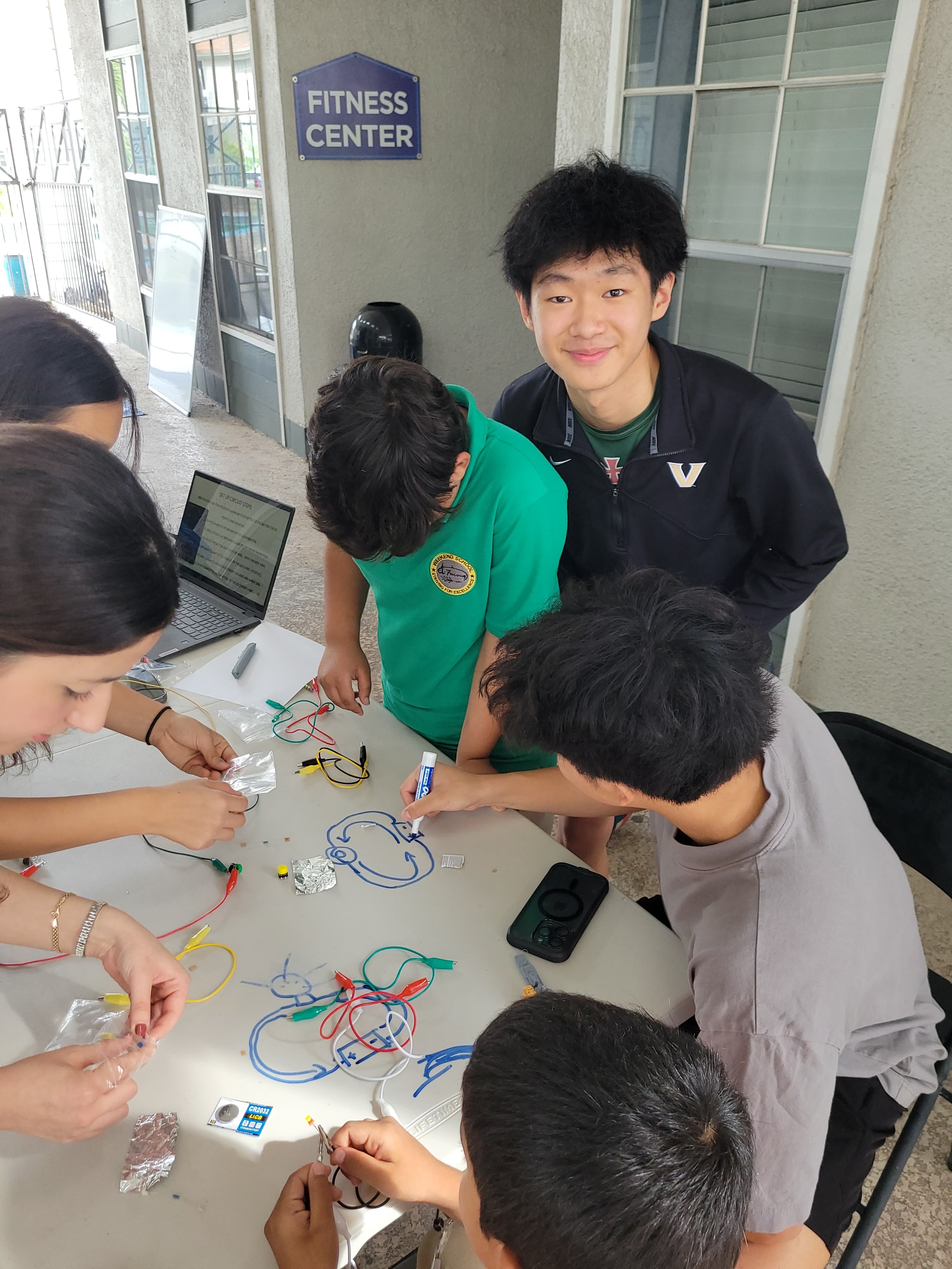 Refugee tutoring session