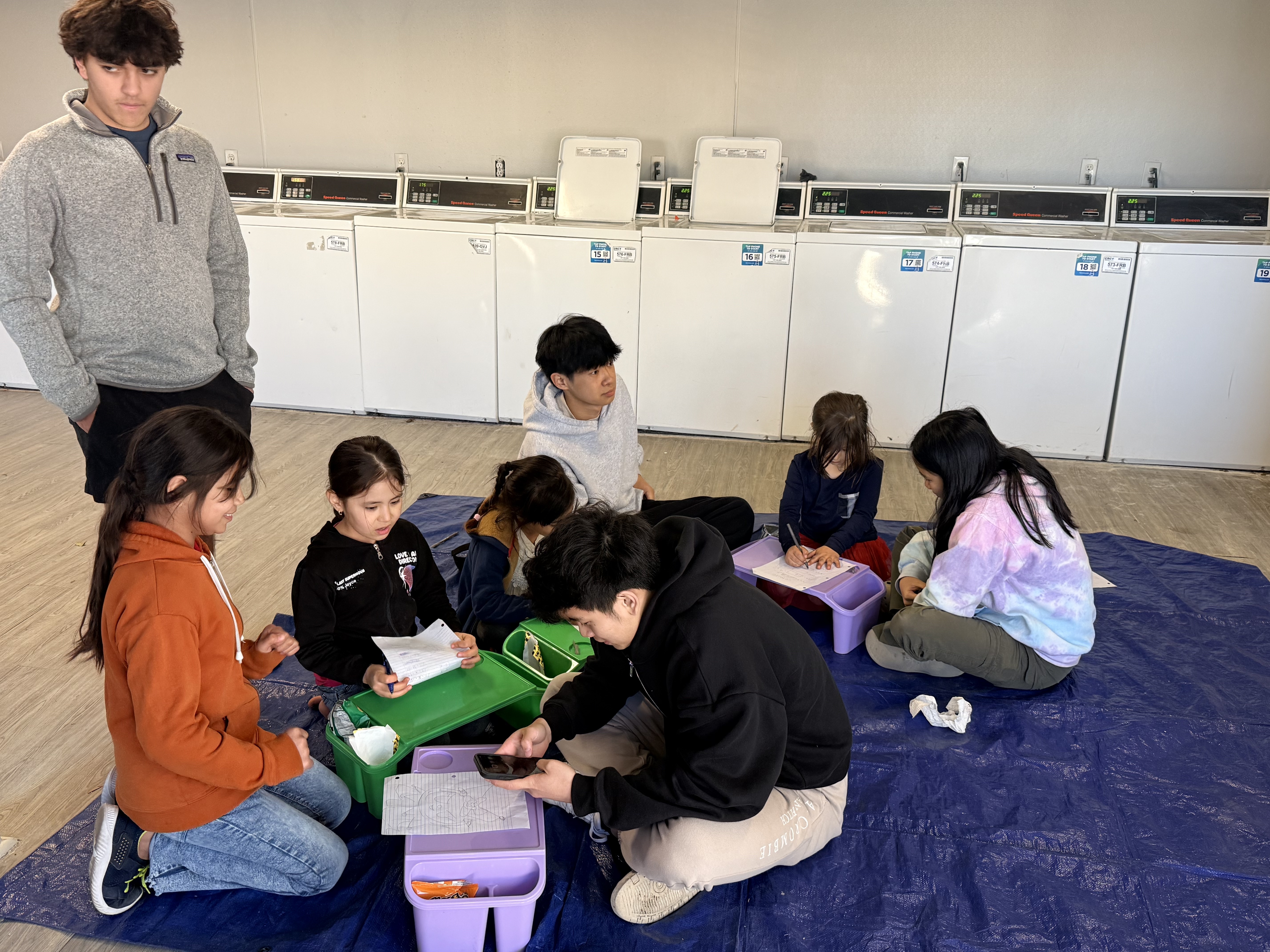 Refugee tutoring session